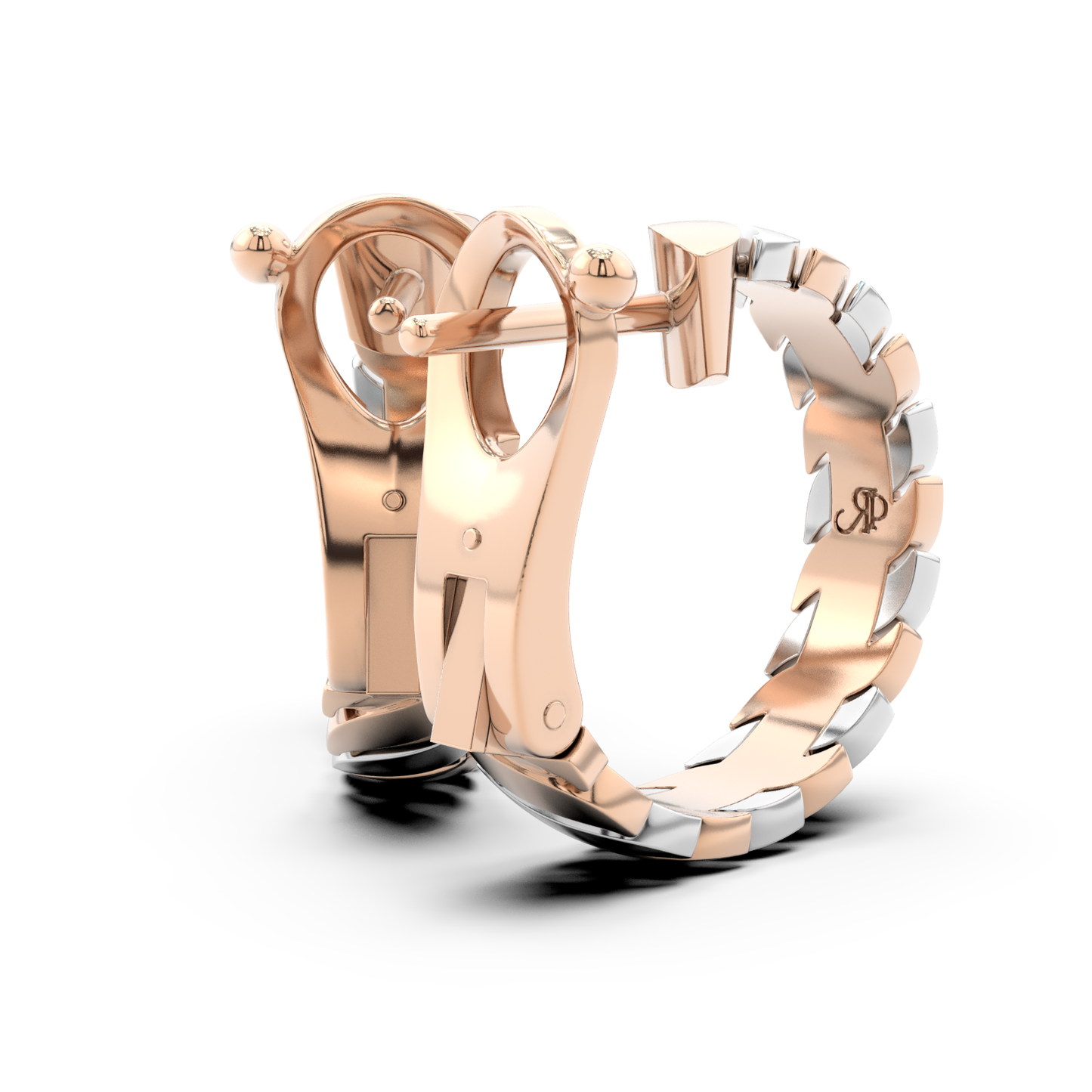ONDA PURA EARRINGS BICOLOR GOLD