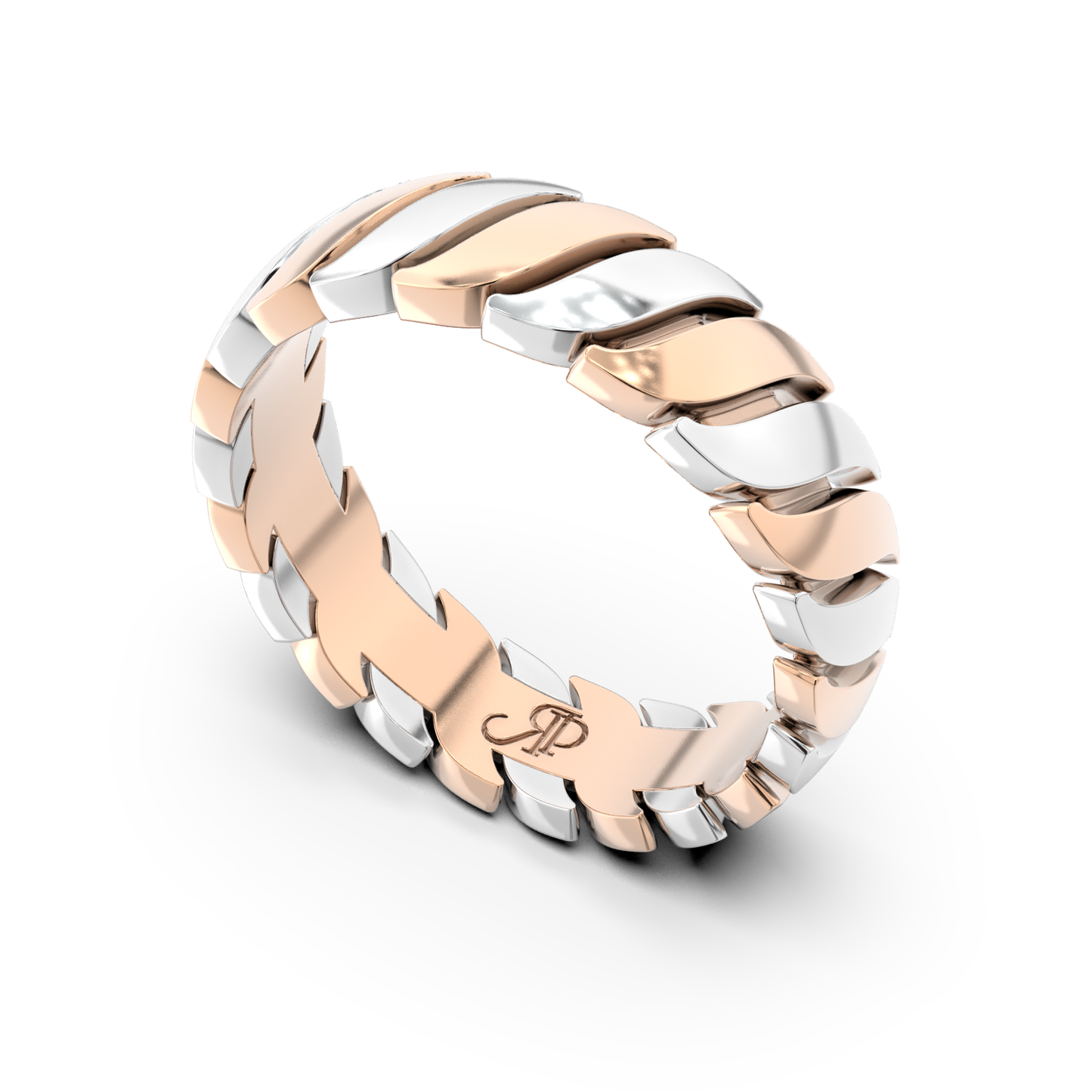 ONDA PURA RING BICOLOR GOLD