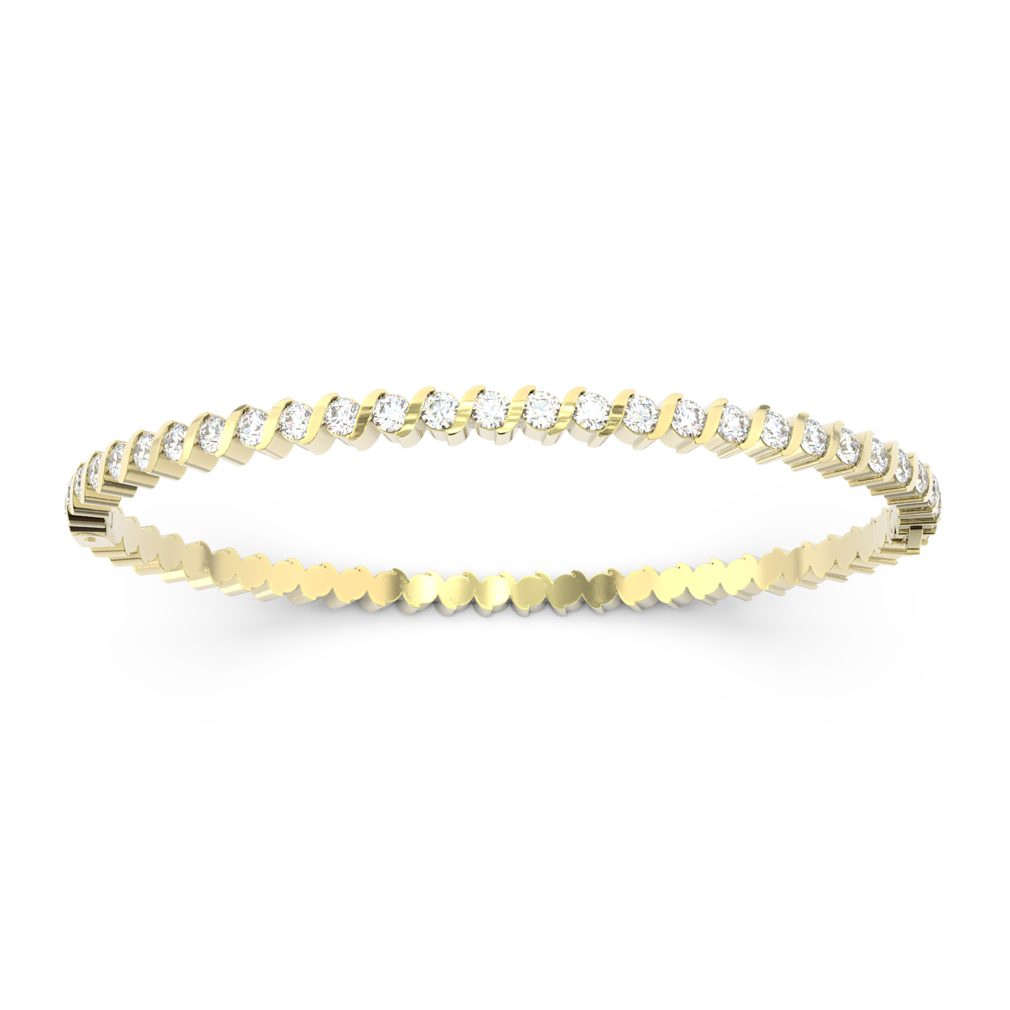 ONDA LUCENTE GRANDE BRACELET ROSE GOLD, HALF PAVED