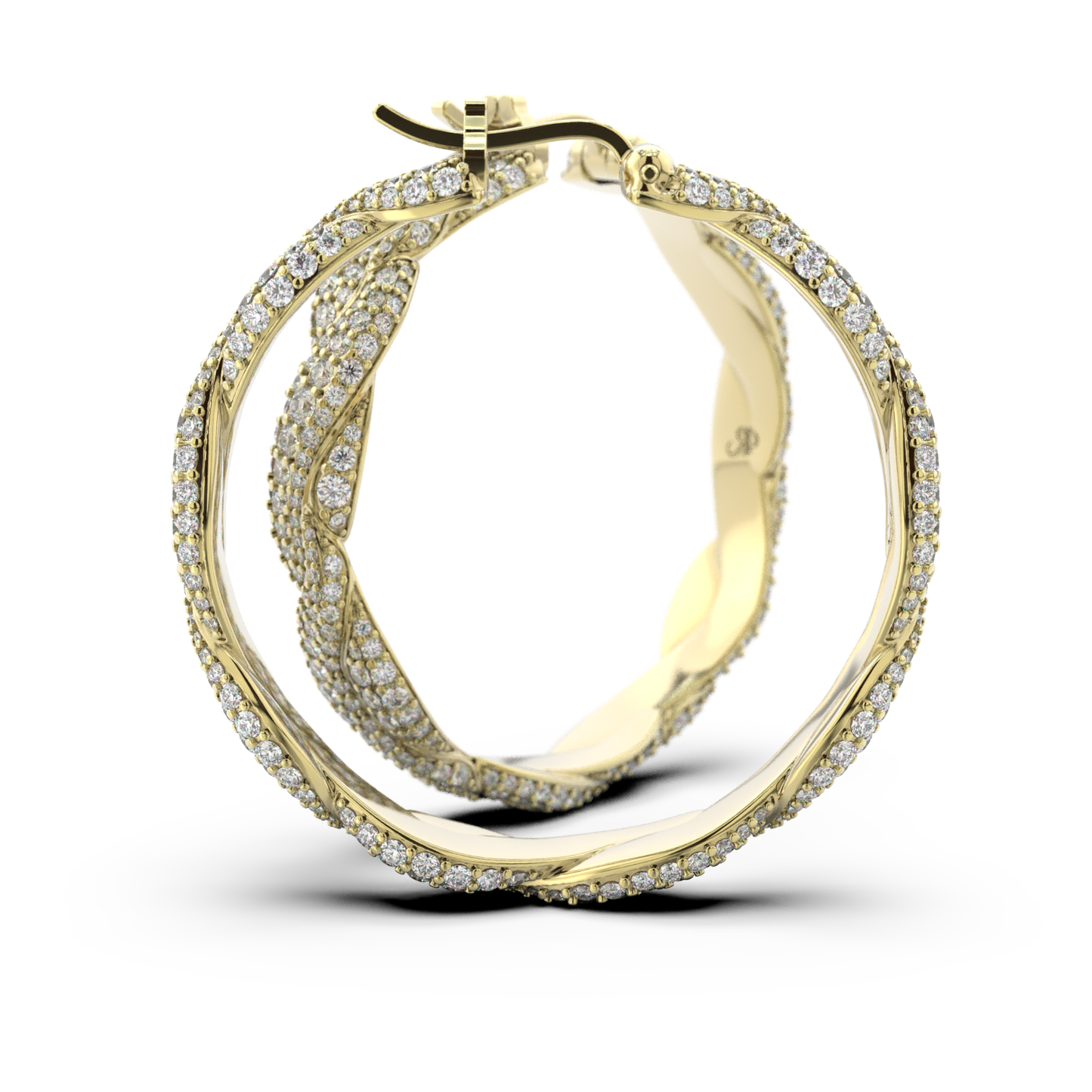 ABBRACCIO DEL MARE EARRINGS, PAVED