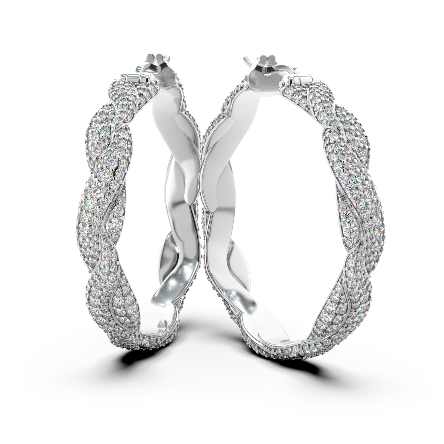 ABBRACCIO DEL MARE EARRINGS, PAVED