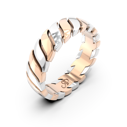 ONDA PURA RING BICOLOR GOLD