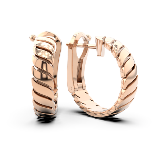 ONDA PURA EARRINGS ROSE GOLD