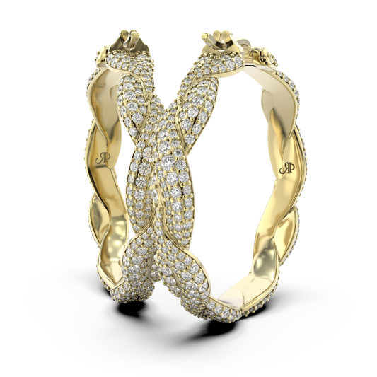 ABBRACCIO DEL MARE EARRINGS, PAVED
