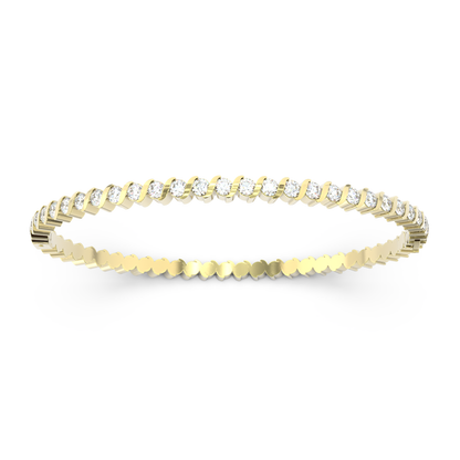 ONDA LUCENTE GRANDE BRACELET ROSE GOLD, HALF PAVED