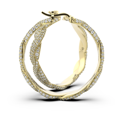 ABBRACCIO DEL MARE EARRINGS, PAVED