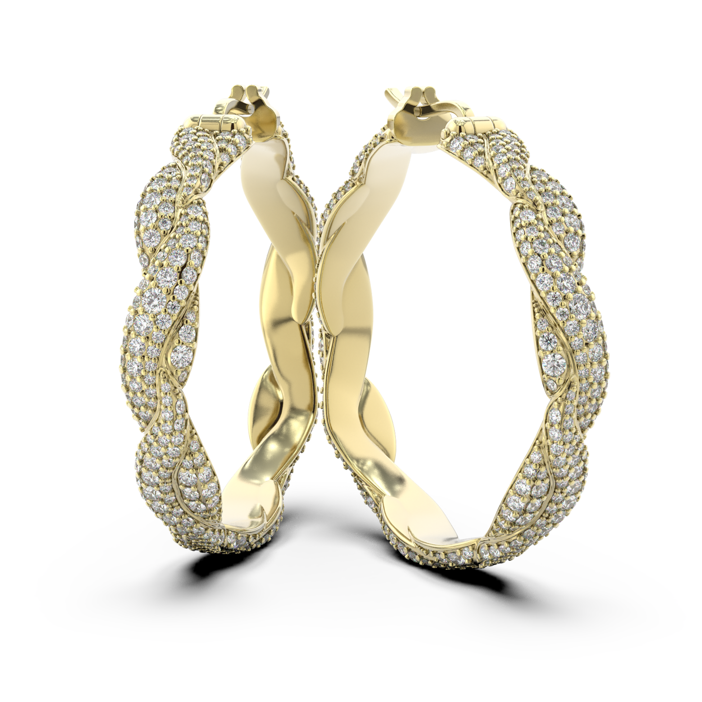 ABBRACCIO DEL MARE EARRINGS, PAVED