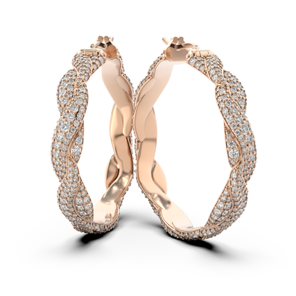 ABBRACCIO DEL MARE EARRINGS, PAVED