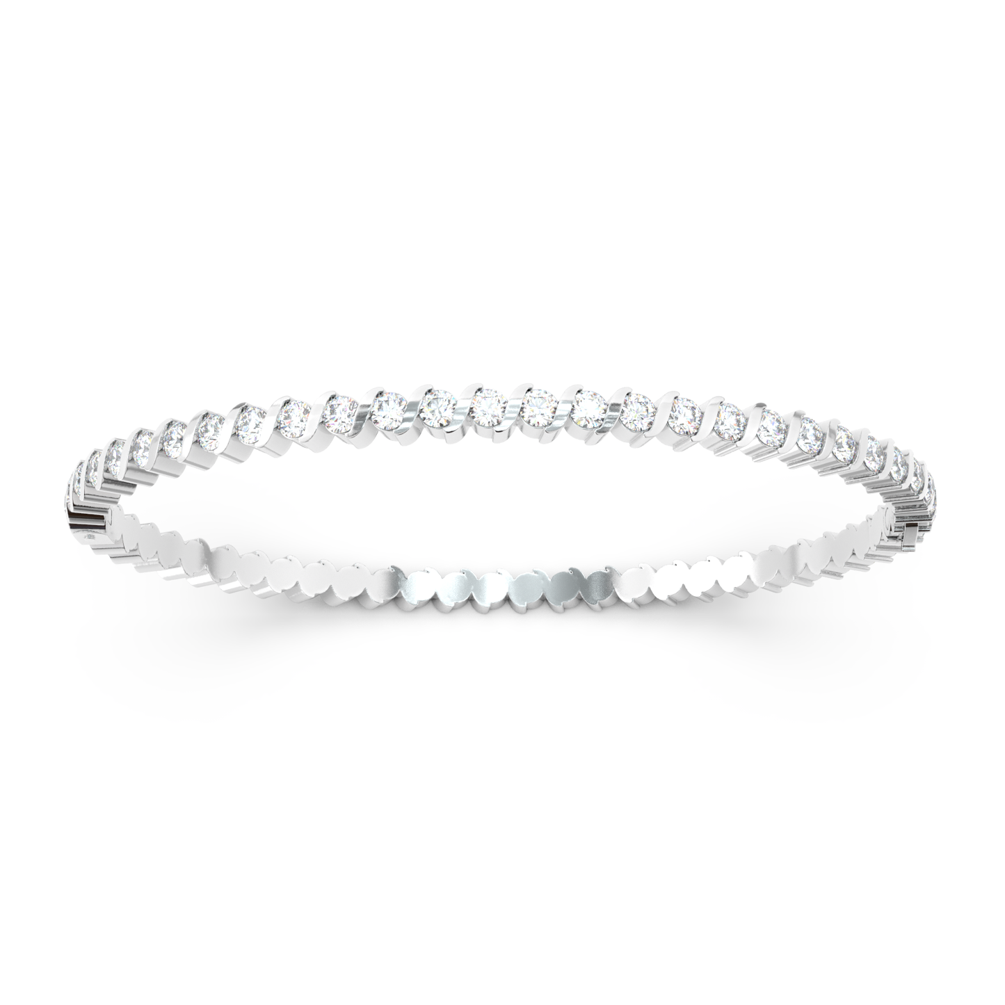 ONDA LUCENTE GRANDE BRACELET ROSE GOLD, HALF PAVED