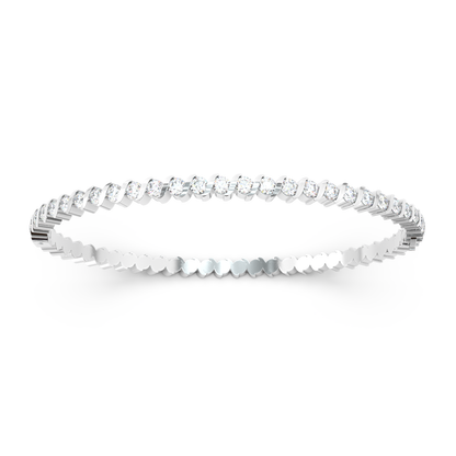 ONDA LUCENTE GRANDE BRACELET ROSE GOLD, HALF PAVED