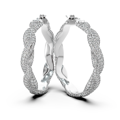 ABBRACCIO DEL MARE EARRINGS, PAVED